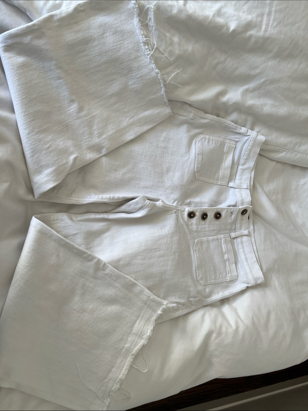 Express White High-Rise Wide-Leg Button-Fly Jeans